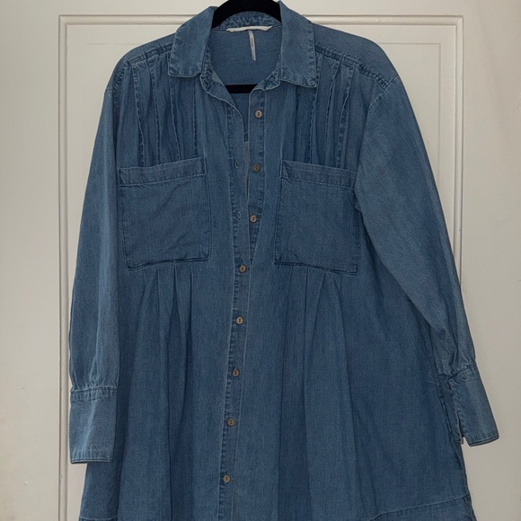 Free People Dresses & Skirts - Free People Blue Denim Dress